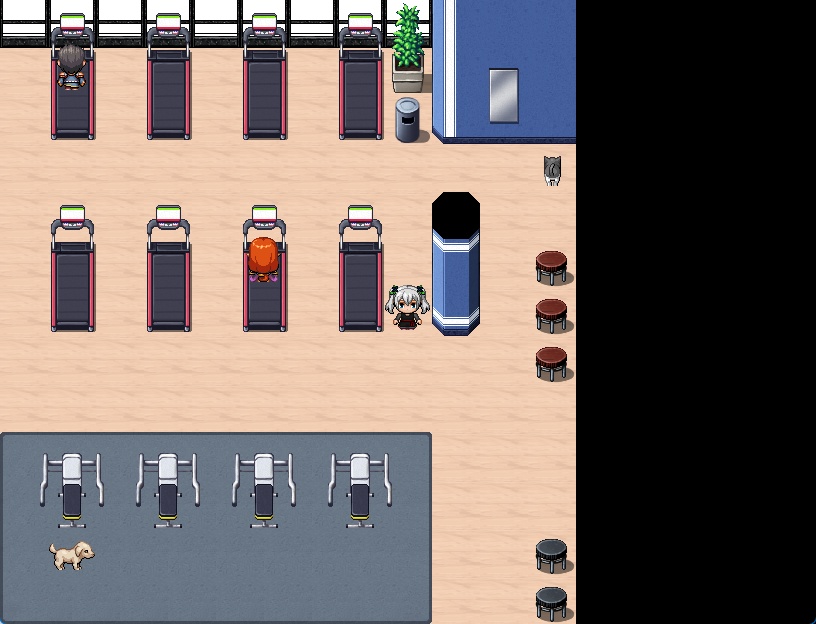 RPGツクールMV・MZ用 マップチップ・タイルセット06 『市民プール・スポーツジム』