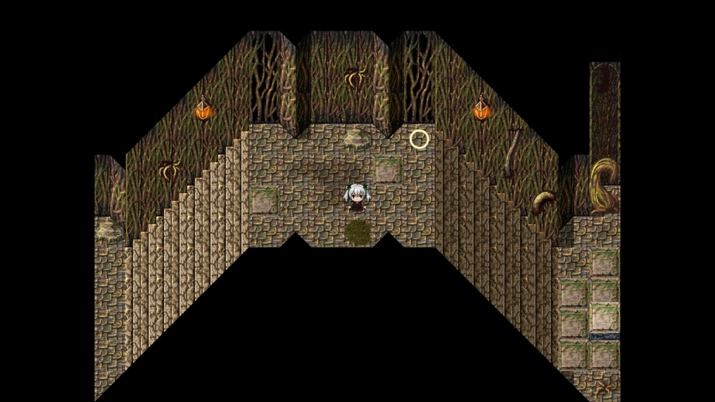 RPGツクールMV・MZ用 マップチップ・タイルセット08 『迷宮・遺跡・廃墟・ダンジョン・天空の塔・植物迷宮』