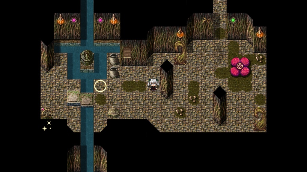 RPGツクールMV・MZ用 マップチップ・タイルセット08 『迷宮・遺跡・廃墟・ダンジョン・天空の塔・植物迷宮』