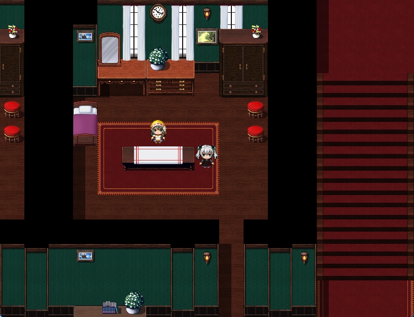 RPGツクールMV・MZ用 マップチップ・タイルセット12 『ファンタジー・内装・西洋建築・ヨーロッパ・館・民家』