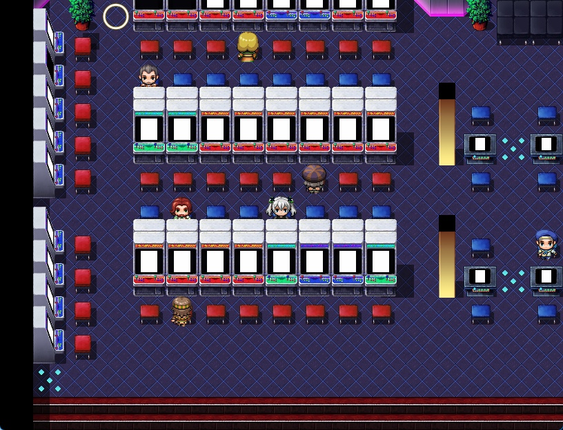 RPGツクールMV・MZ用 マップチップ・タイルセット13 『ゲームセンター/現代/日本/闇カジノ』