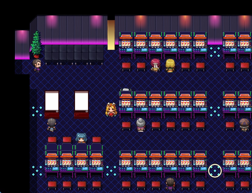 RPGツクールMV・MZ用 マップチップ・タイルセット13 『ゲームセンター/現代/日本/闇カジノ』