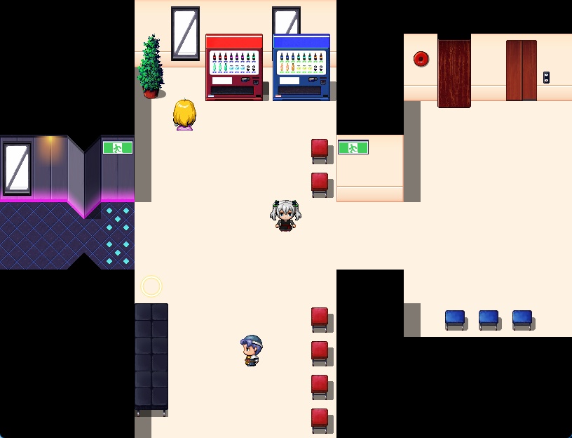 RPGツクールMV・MZ用 マップチップ・タイルセット13 『ゲームセンター/現代/日本/闇カジノ』