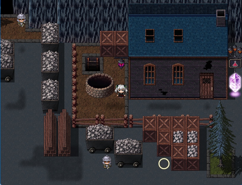 RPGツクールMV・MZ用 マップチップ・タイルセット14 『炭鉱町・雪の街・冬の街・スラム街・ファンタジー・ヨーロッパ』