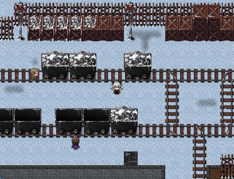 RPGツクールMV・MZ用 マップチップ・タイルセット14 『炭鉱町・雪の街・冬の街・スラム街・ファンタジー・ヨーロッパ』