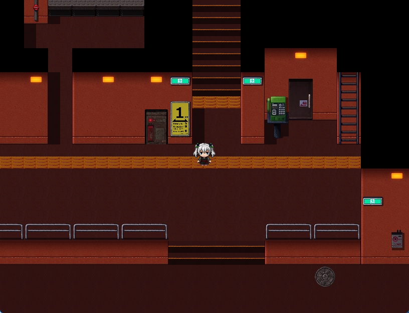 RPGツクールMV・MZ用 マップチップ・タイルセット15 『地下通路・トンネル・駅の通路・現代・日本』