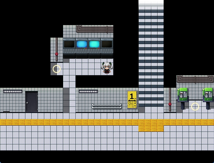 RPGツクールMV・MZ用 マップチップ・タイルセット15 『地下通路・トンネル・駅の通路・現代・日本』