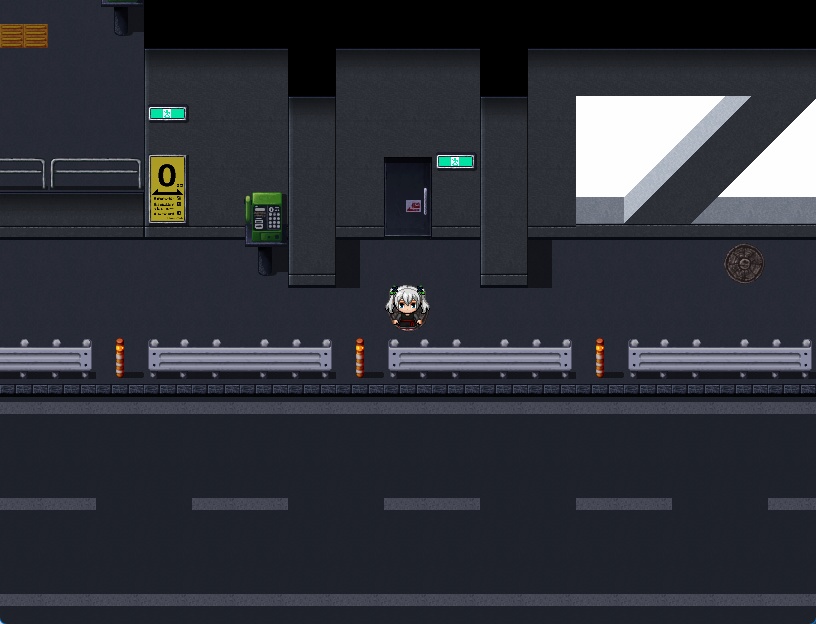 RPGツクールMV・MZ用 マップチップ・タイルセット15 『地下通路・トンネル・駅の通路・現代・日本』