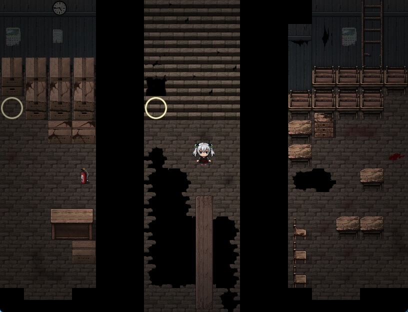 RPGツクールMV・MZ用 マップチップ・タイルセット16 『旧校舎・学校・学園・現代・日本・木造建築・内装・ホラー』