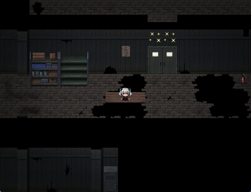 RPGツクールMV・MZ用 マップチップ・タイルセット16 『旧校舎・学校・学園・現代・日本・木造建築・内装・ホラー』