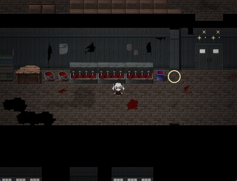 RPGツクールMV・MZ用 マップチップ・タイルセット16 『旧校舎・学校・学園・現代・日本・木造建築・内装・ホラー』