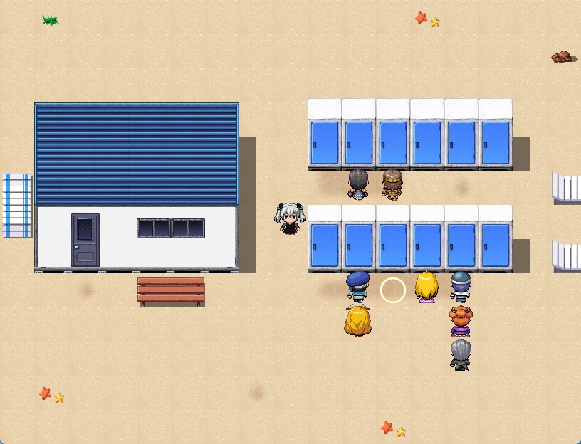 RPGツクールMV・MZ用 マップチップ・タイルセット19 『砂浜・ビーチ・海岸・海の家・海水浴場』