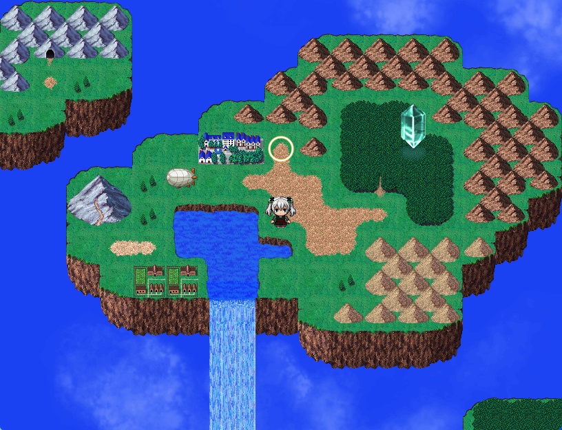 RPGツクールMV・MZ用 マップチップ・タイルセット20 『ワールドマップ2・浮遊大陸・ファンタジー・RPG』