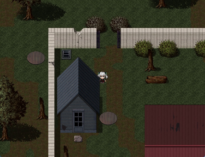 RPGツクールMV・MZ用 マップチップ・タイルセット21 『廃墟・廃校・木造校舎・学校・ホラー・外装・冬・雪・和風・日本・現代』