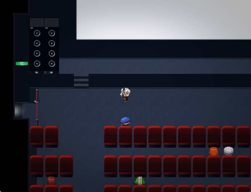 RPGツクールMV・MZ用 マップチップ・タイルセット23 『映画館・撮影スタジオ・ライブ会場・視聴覚室・ダンススタジオ・地下スタジオ』