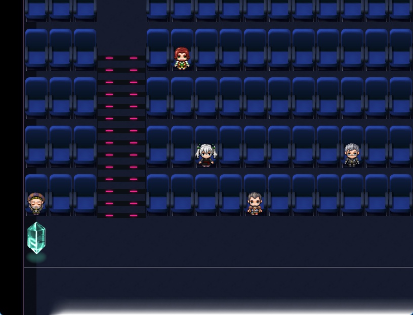 RPGツクールMV・MZ用 マップチップ・タイルセット23 『映画館・撮影スタジオ・ライブ会場・視聴覚室・ダンススタジオ・地下スタジオ』