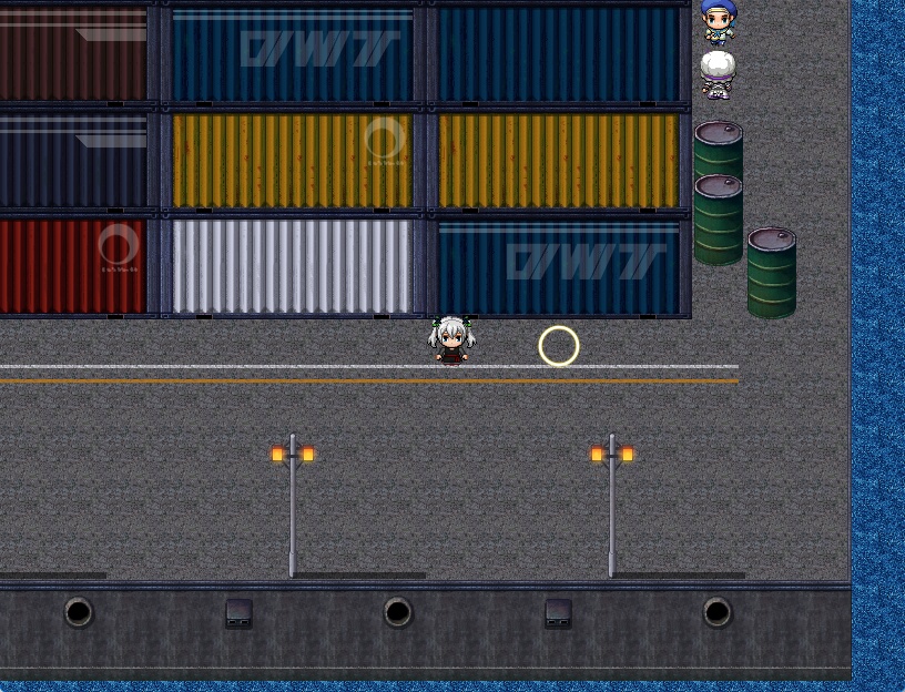 RPGツクールMV・MZ用 マップチップ・タイルセット24『港湾・港・埠頭・コンテナ・現代』