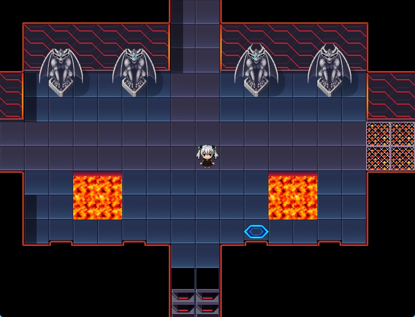 RPGツクールMV・MZ用 マップチップ・タイルセット25『炎の要塞・暗いダンジョン』