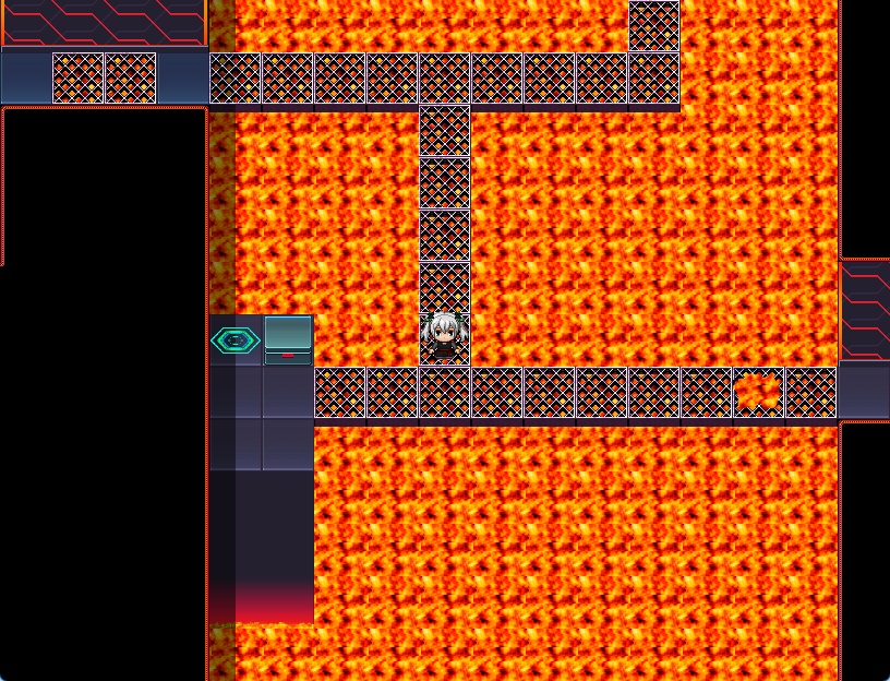 RPGツクールMV・MZ用 マップチップ・タイルセット25『炎の要塞・暗いダンジョン』