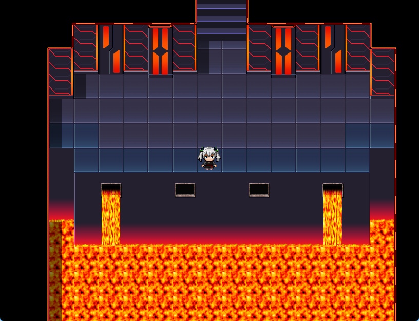 RPGツクールMV・MZ用 マップチップ・タイルセット25『炎の要塞・暗いダンジョン』