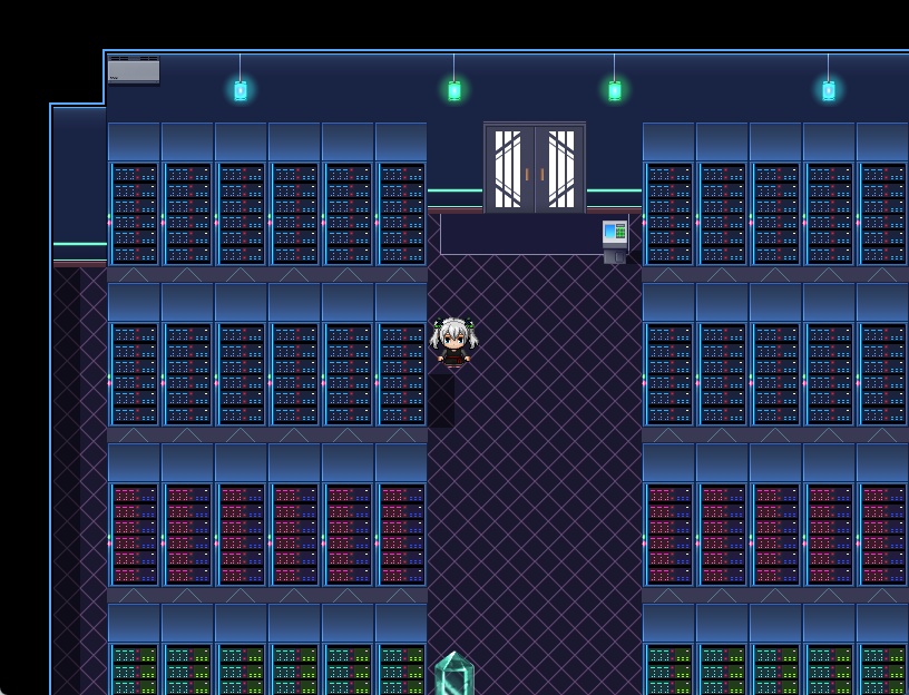 RPGツクールMV・MZ用 マップチップ・タイルセット26『ゲーミング部屋・サーバールーム・現代部屋』