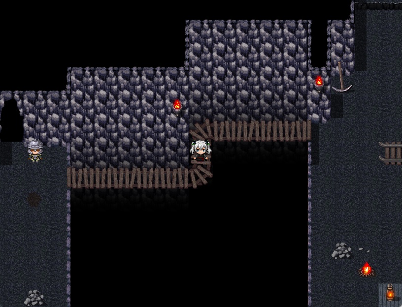 RPGツクールMV・MZ用 マップチップ・タイルセット27『洞窟・炭鉱・ダンジョン・洞穴・地下』