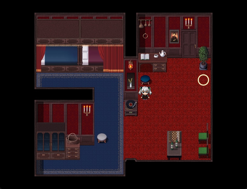 RPGツクールMV・MZ用 マップチップ・タイルセット28 『屋敷・洋館・内装・地下室』
