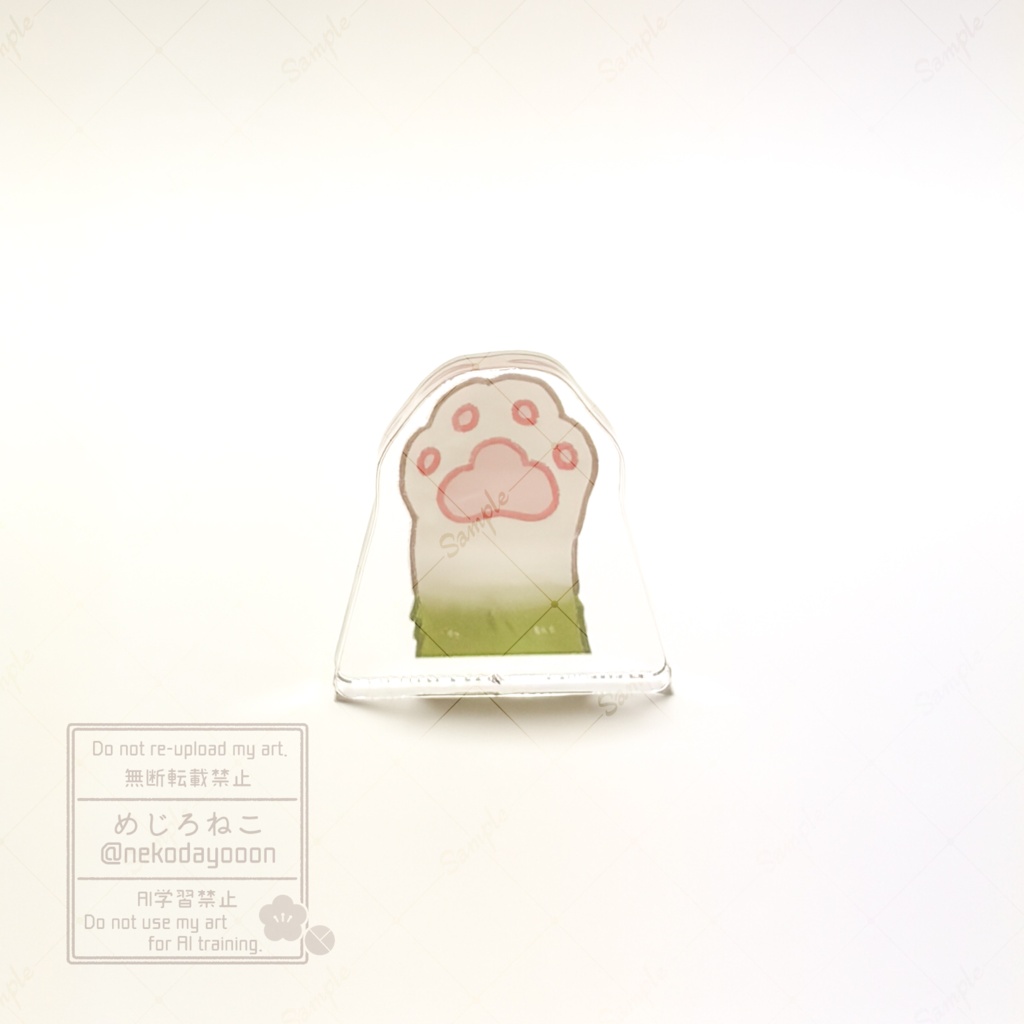 【めじろねこ誕生日2026】おててミニアクリルブロック