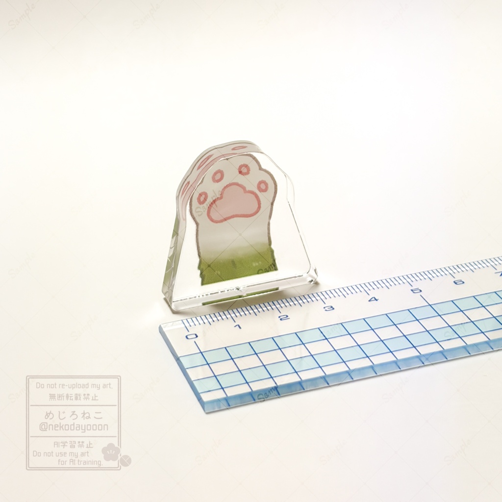 めじろねこ おててミニアクリルブロック