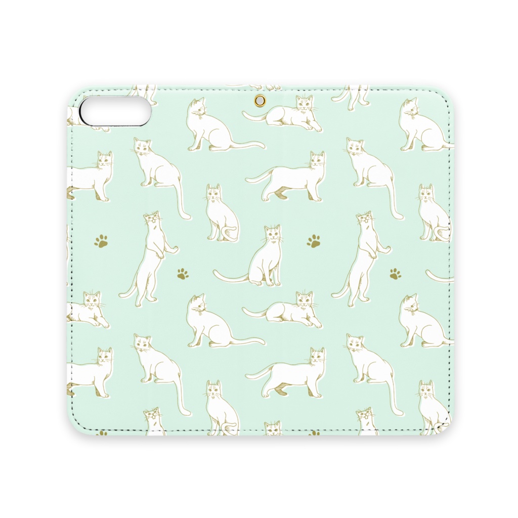 ねこちゃんiPhoneケース(水色)
