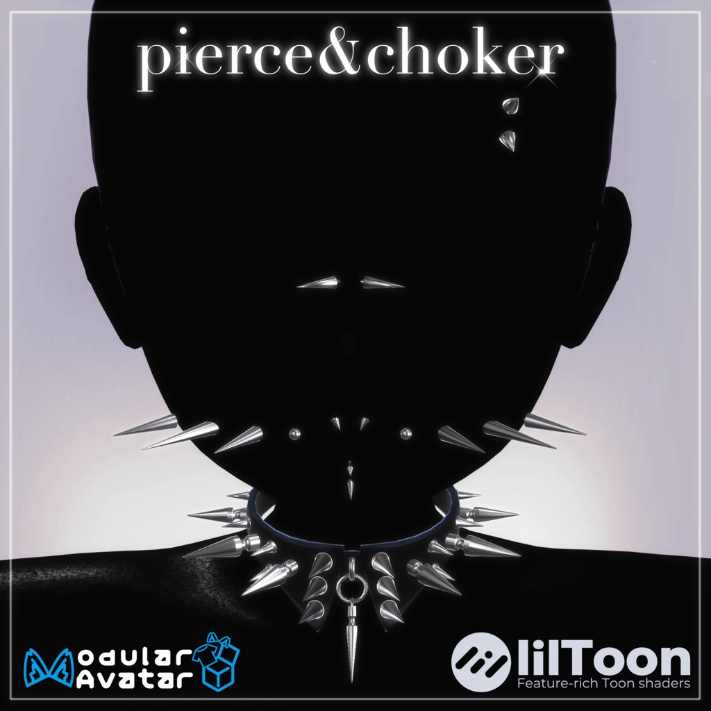 【16アバター対応】チョーカー＆ピアス セット