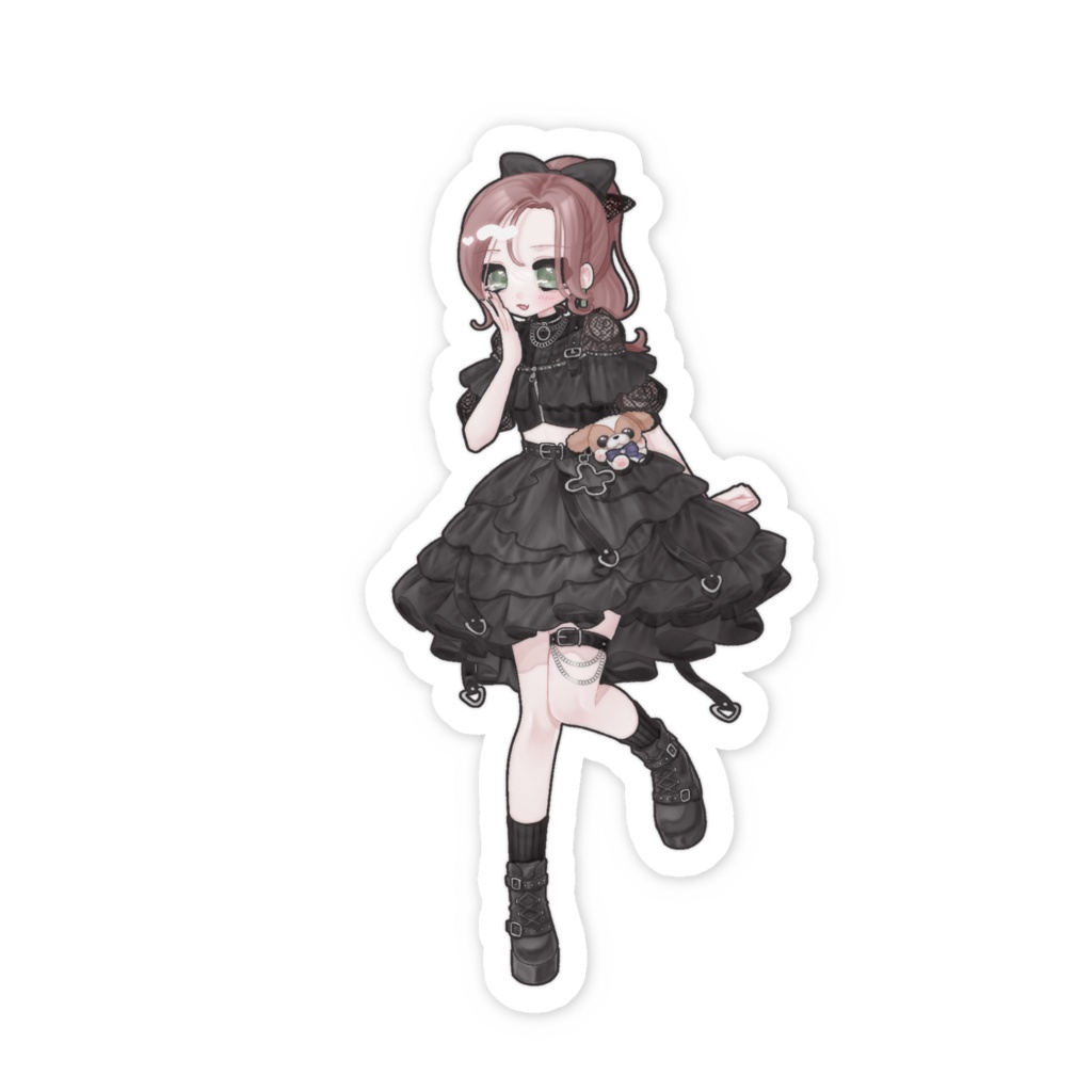 真宵よい ゴシック衣装 スマホステッカー(縦)