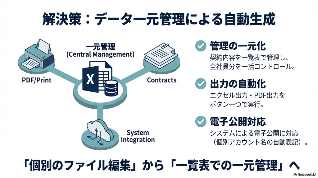 【Excel/VBA】雇用契約書作成・更新支援ツール|PDF自動出力|中小企業向け