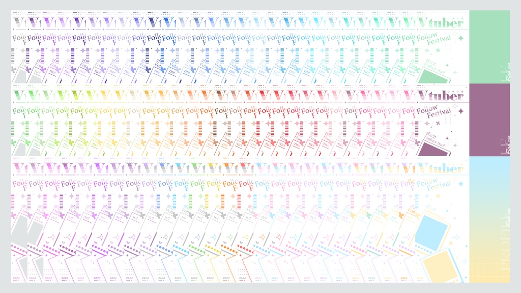 【フリー素材】宣伝プロフィール画像【全514種】