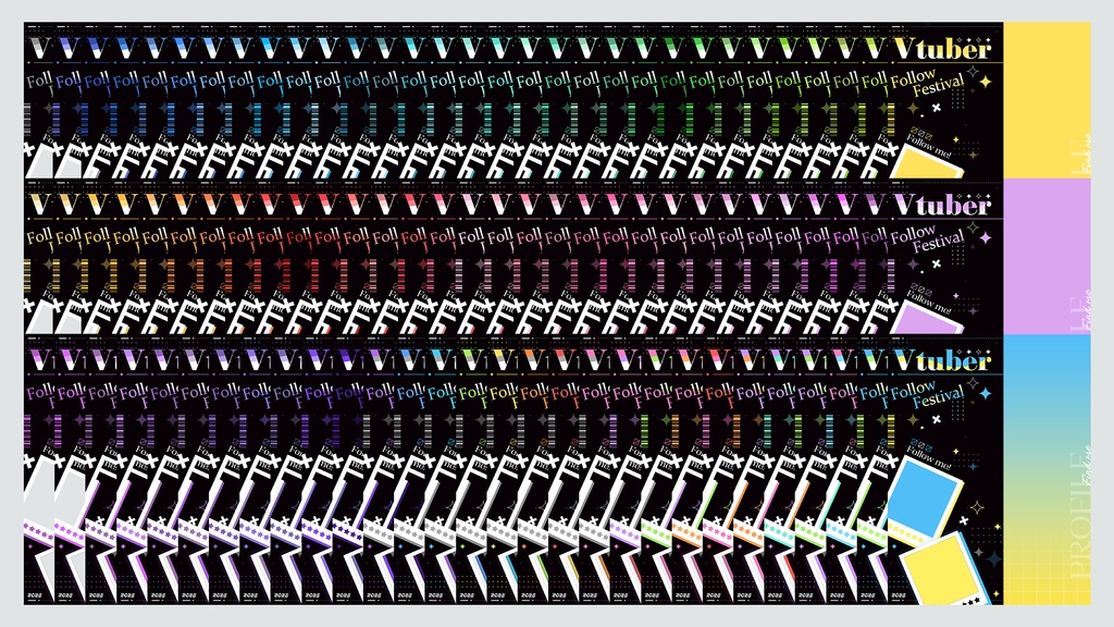 【フリー素材】宣伝プロフィール画像【全514種】