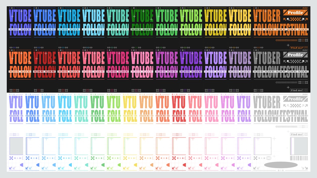 【フリー素材】宣伝プロフィール画像【全514種】