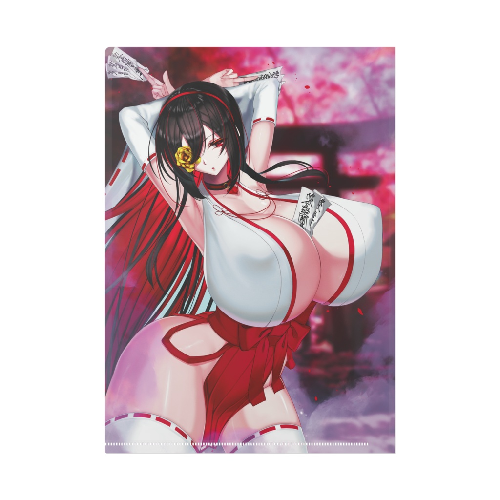 黒紫館幽火(巫女) クリアファイル