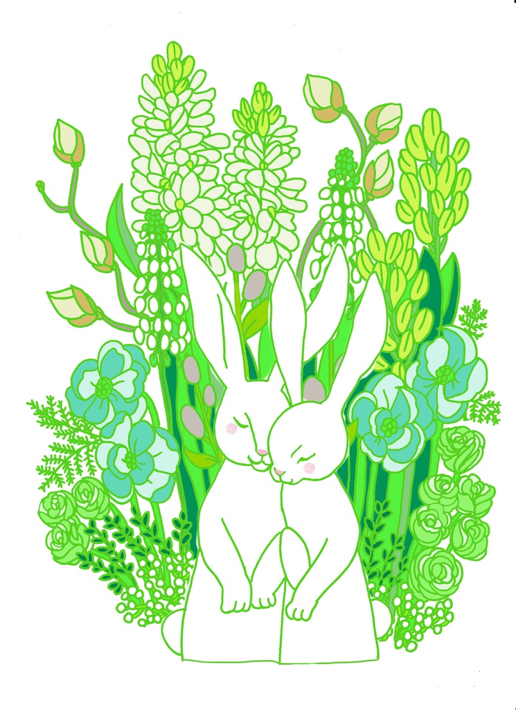 LOVELOVEうさぎさん(green)