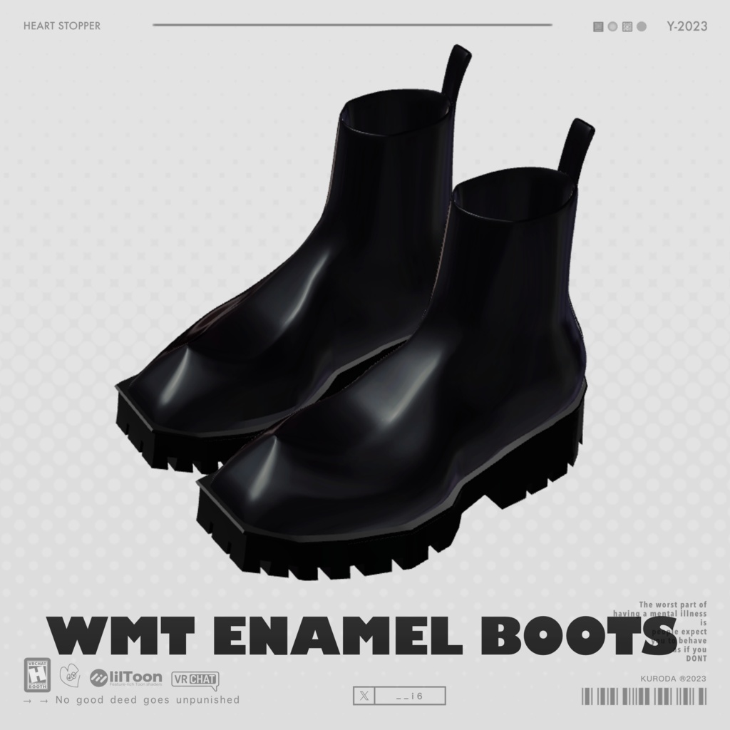 WMT ENAMEL BOOTS