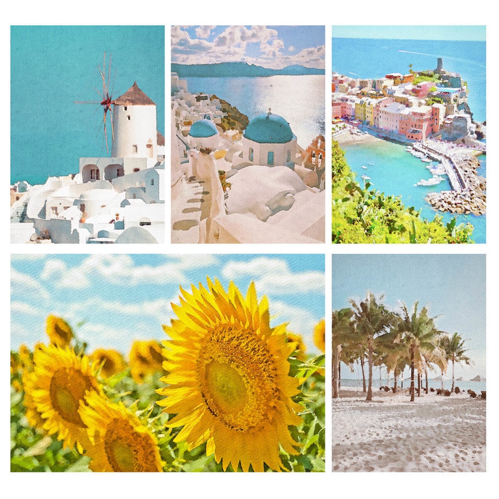 夏の水彩素材 30点セット