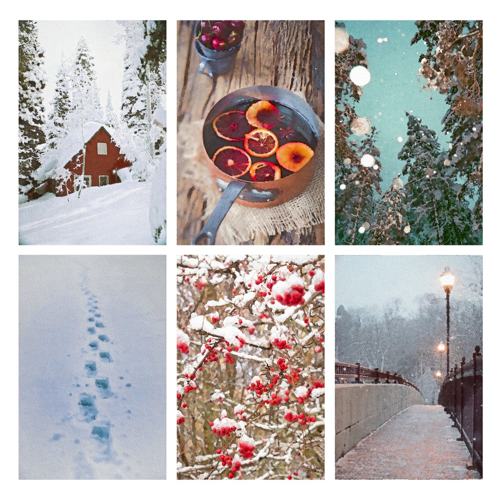 冬の水彩素材 30点セット