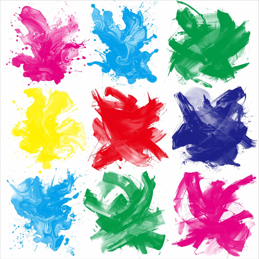 インク系PNG素材240点セット-VIVID