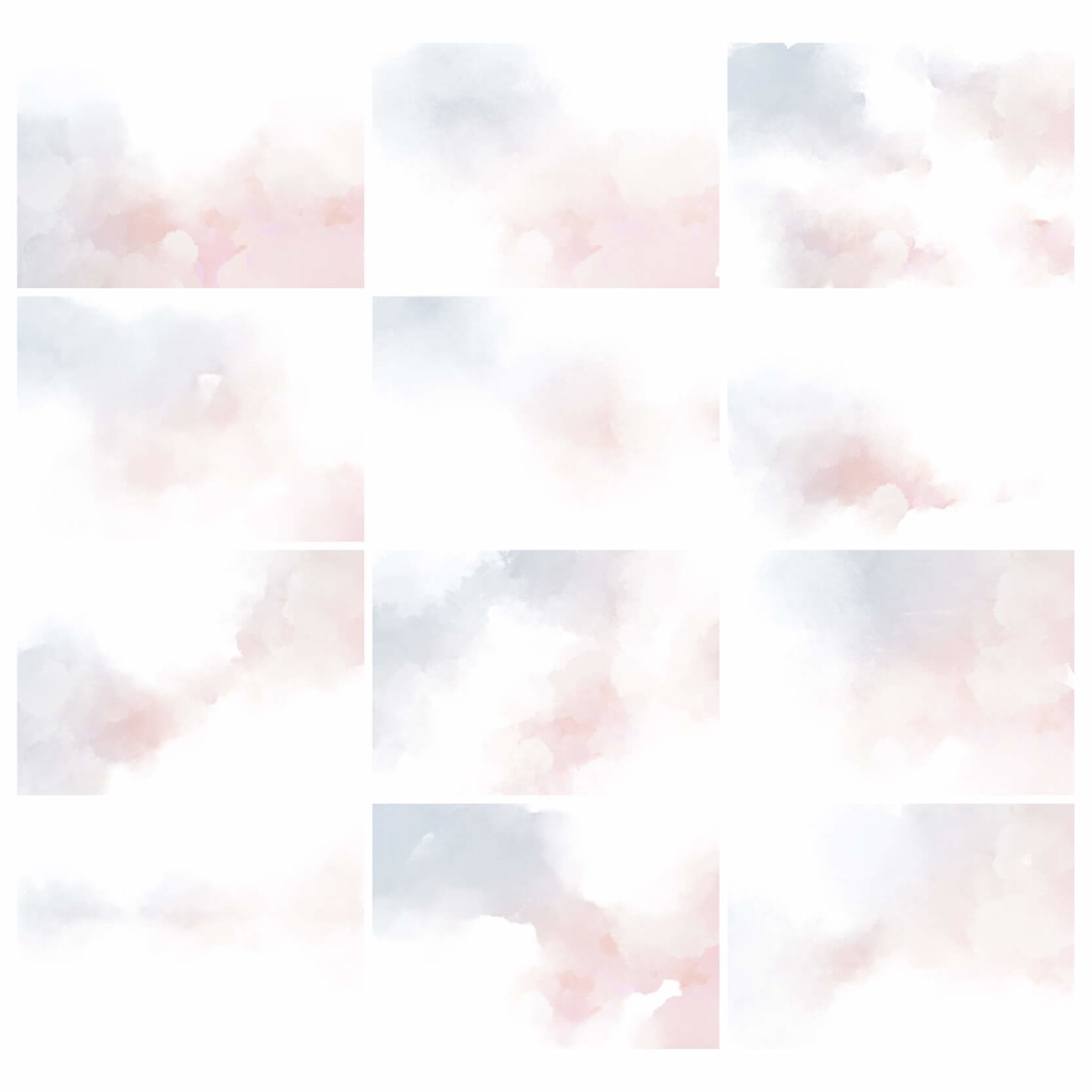 水彩テクスチャ背景素材215点セット - Warm