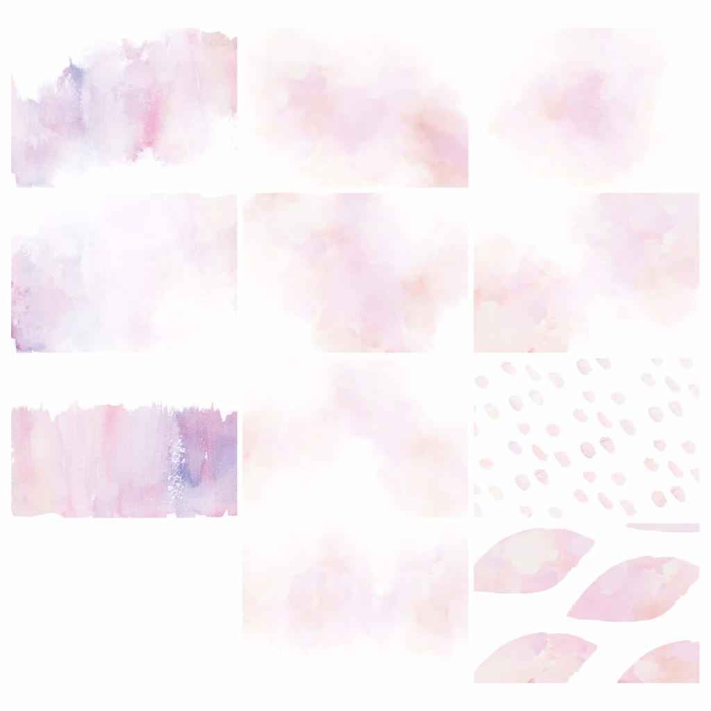 水彩テクスチャ背景素材215点セット - Warm