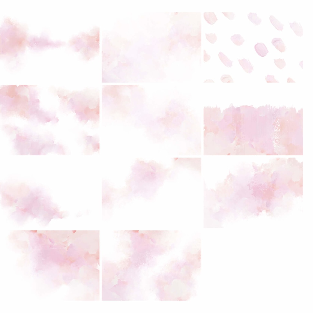 水彩テクスチャ背景素材215点セット - Warm