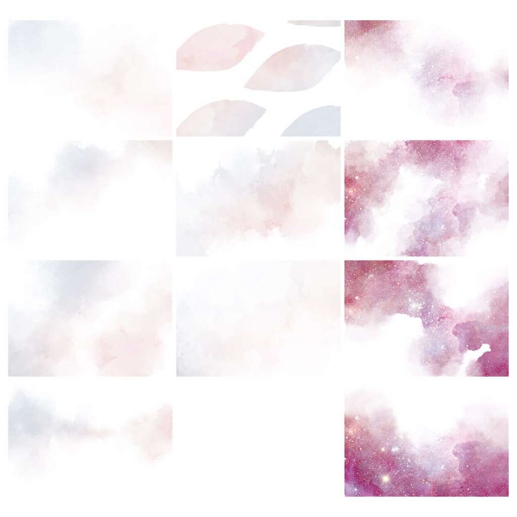 水彩テクスチャ背景素材215点セット - Warm