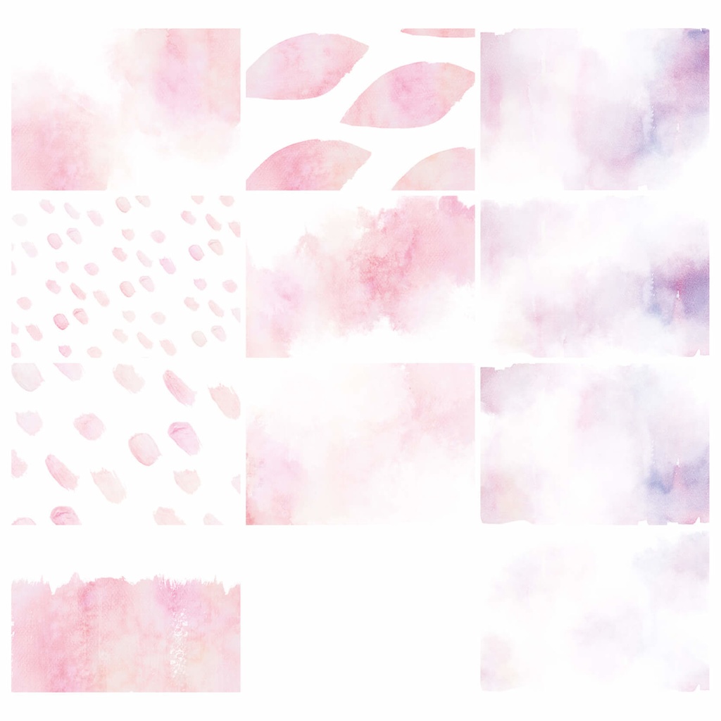 水彩テクスチャ背景素材215点セット - Warm