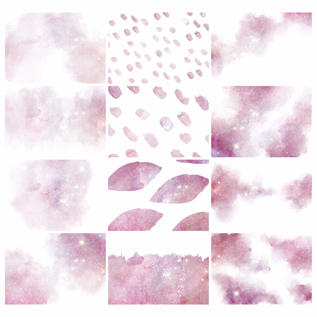水彩テクスチャ背景素材215点セット - Warm