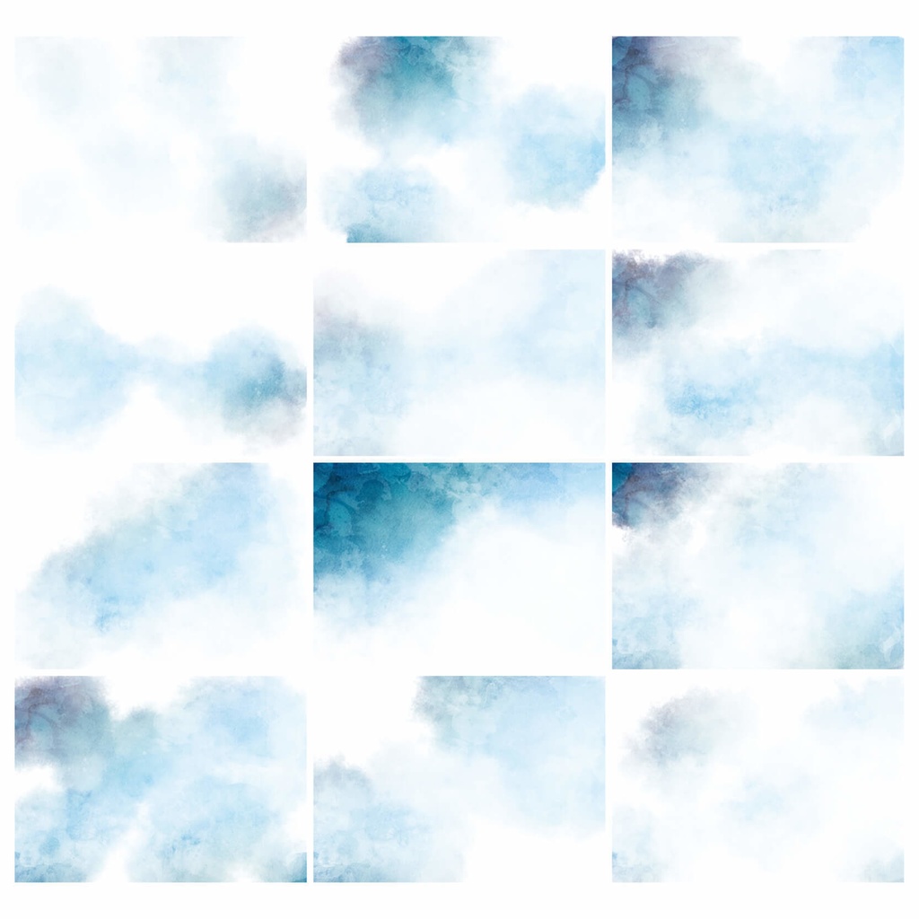 水彩テクスチャ背景素材215点セット - Cool