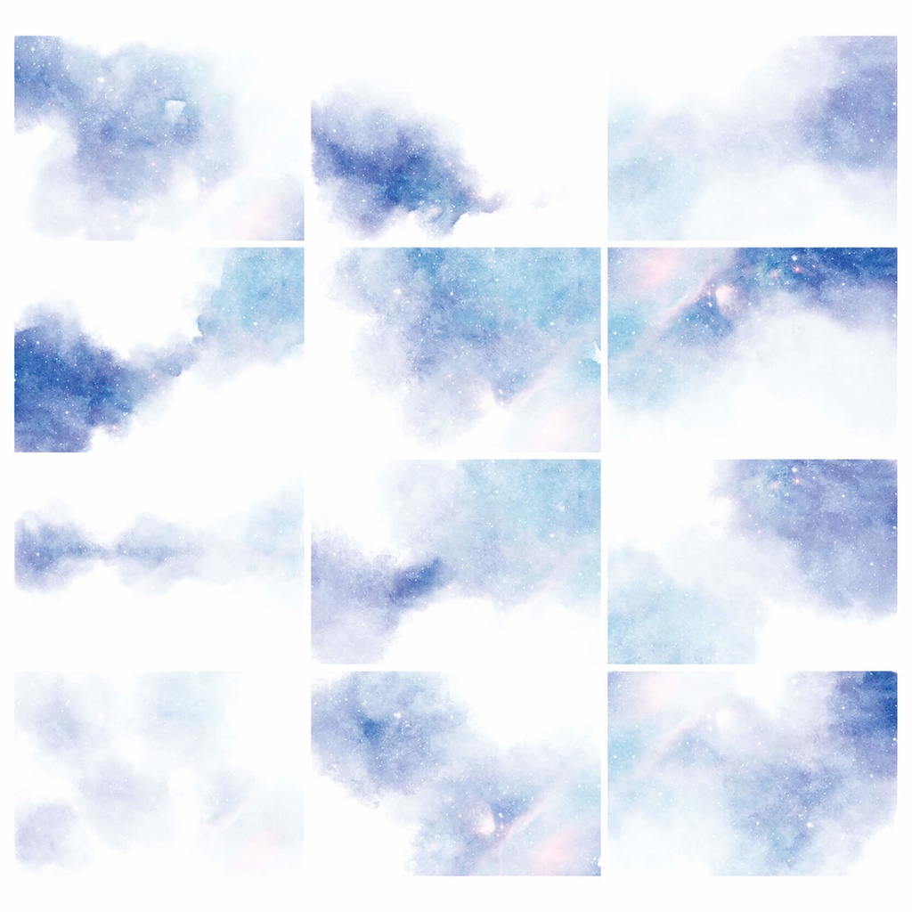 水彩テクスチャ背景素材215点セット - Cool